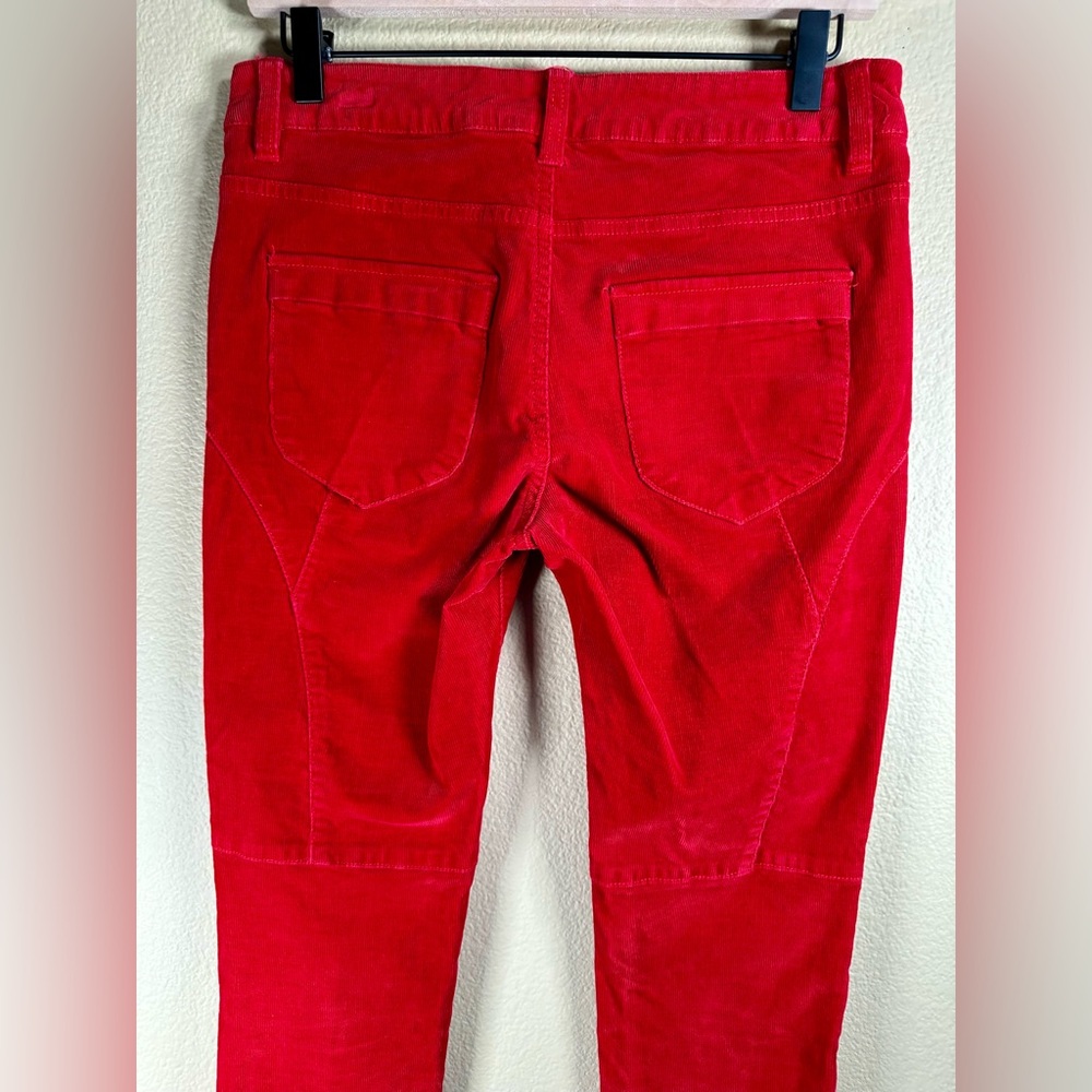 Zadig & Voltaire Women’s Evron Velours Red Corduroy Pants - Picture 8 of 10